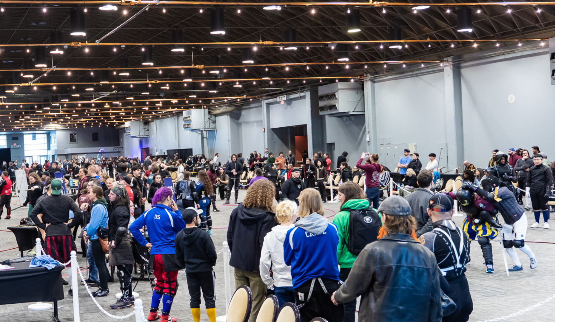 The tournament crowd at SoCal Swordfight 2025