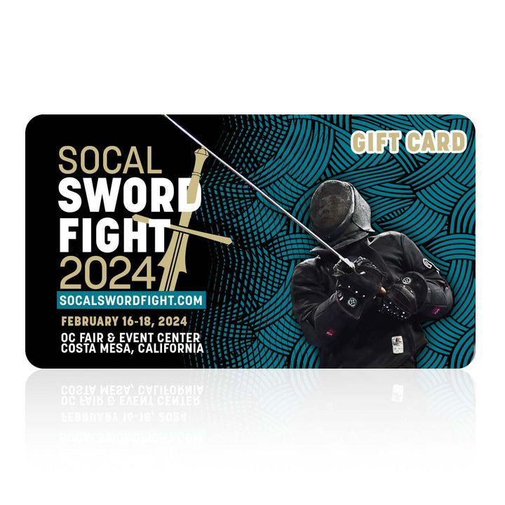 Purchase a gift card to attend SoCal Swordfight. Make a great gift for you favorite historical fencer.